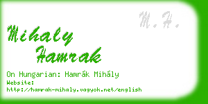 mihaly hamrak business card